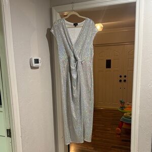 Elegant Silver Sparkly JM Studio Dress